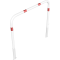 Access barriers | removable and revolving | with triangular locking mechanism | without quarter-bent bar | hot-dip galvanized and white coatedwith red reflecting stripes | total width: 1500 mm